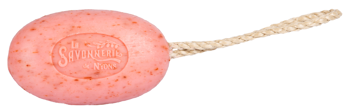 Soap on a string 200g "Exfoliating Rose Petal", NYONS