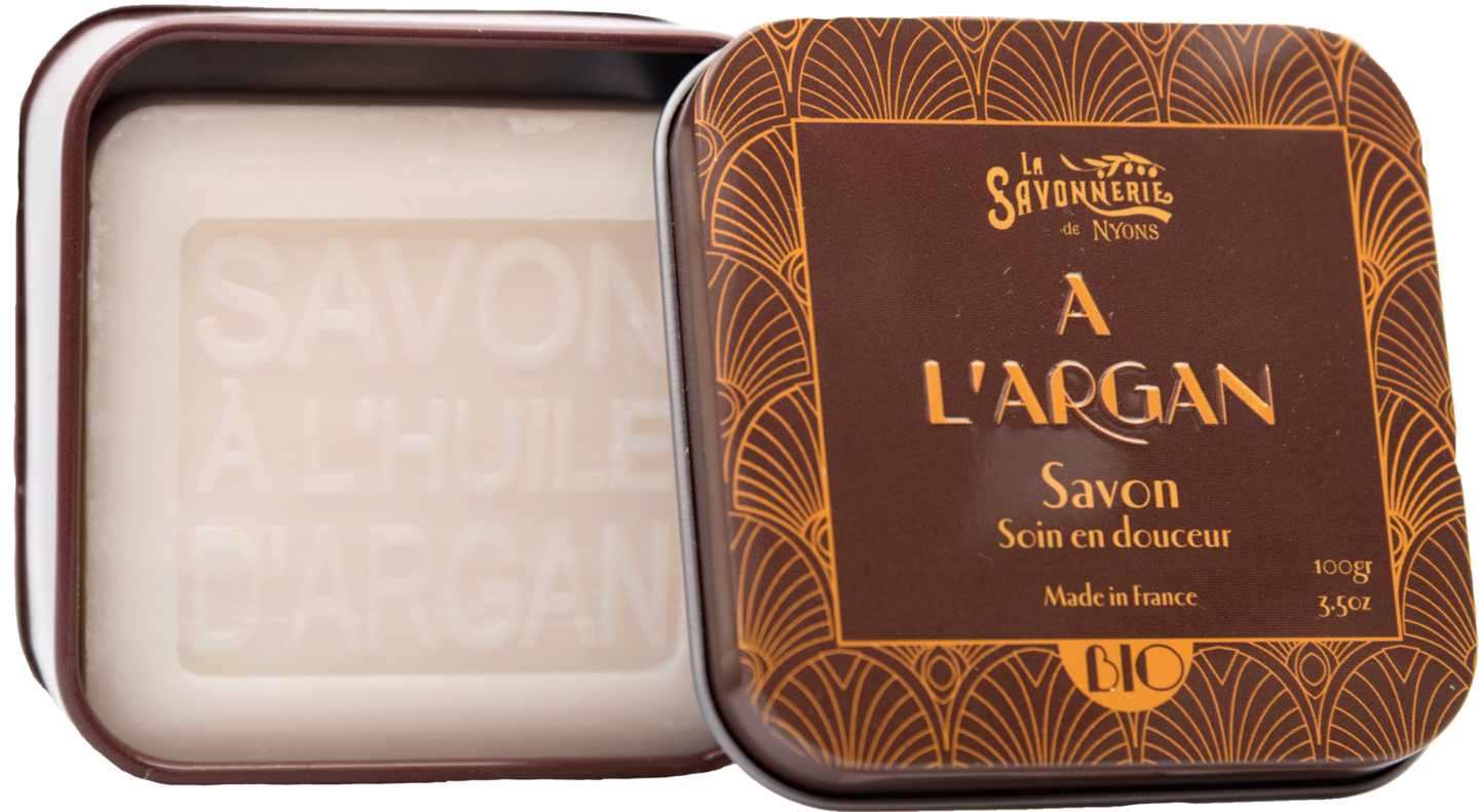 Soap 100g in tin "Argan oil" Organic, NYONS