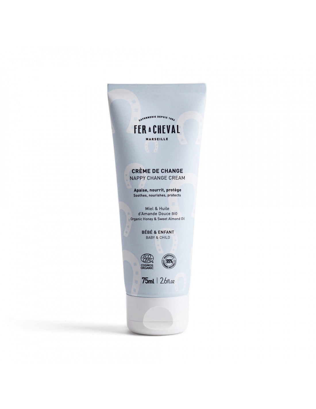 Diaper changing cream (Organic honey & sweet almond oil) 75ml, Fer à Cheval