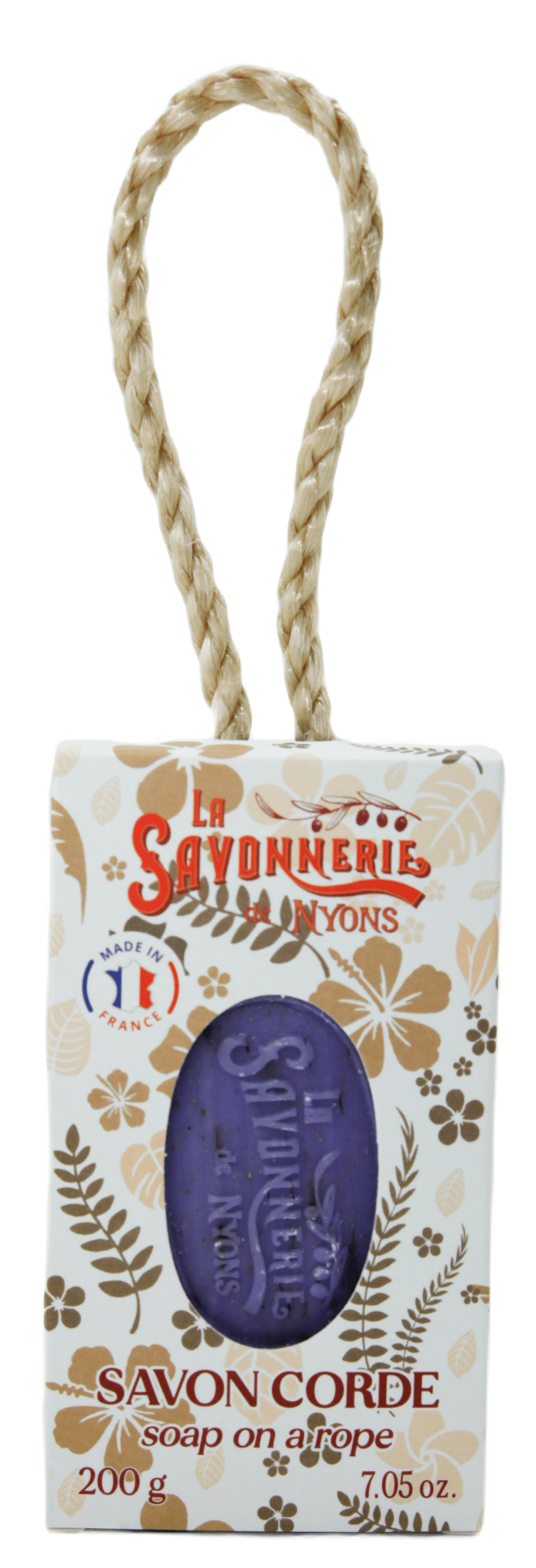 Soap on a string 200g "Fleurs de Lavandin" Organic, NYONS