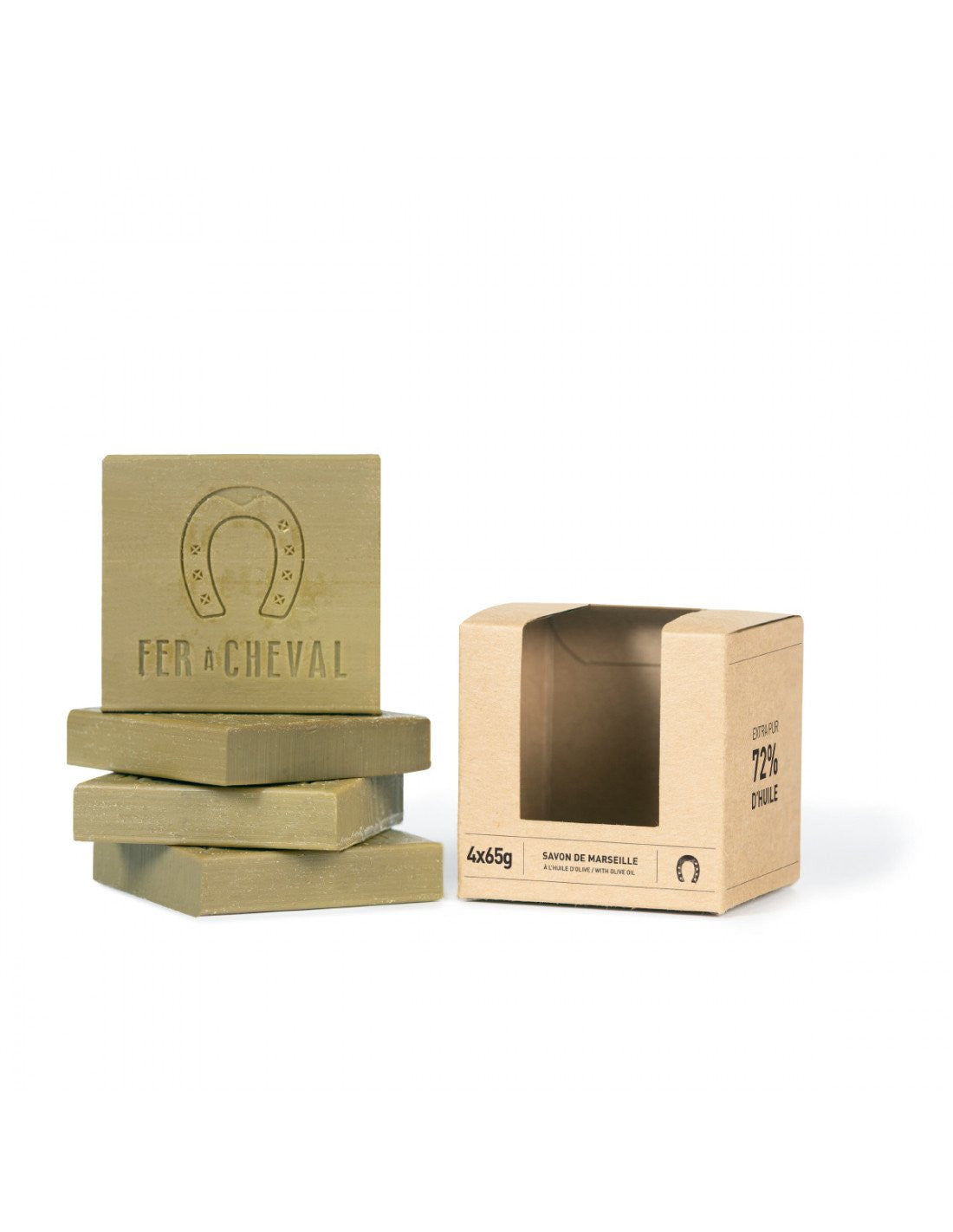 Sliced soap 4x65g Olive, Fer à Cheval