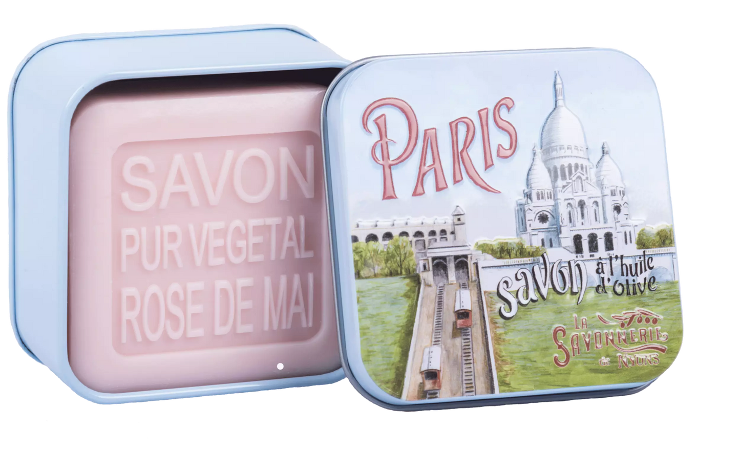Mydlo 100g v plech.kr. "PARIS 4 Le Sacré Coeur" - Rose, NYONS