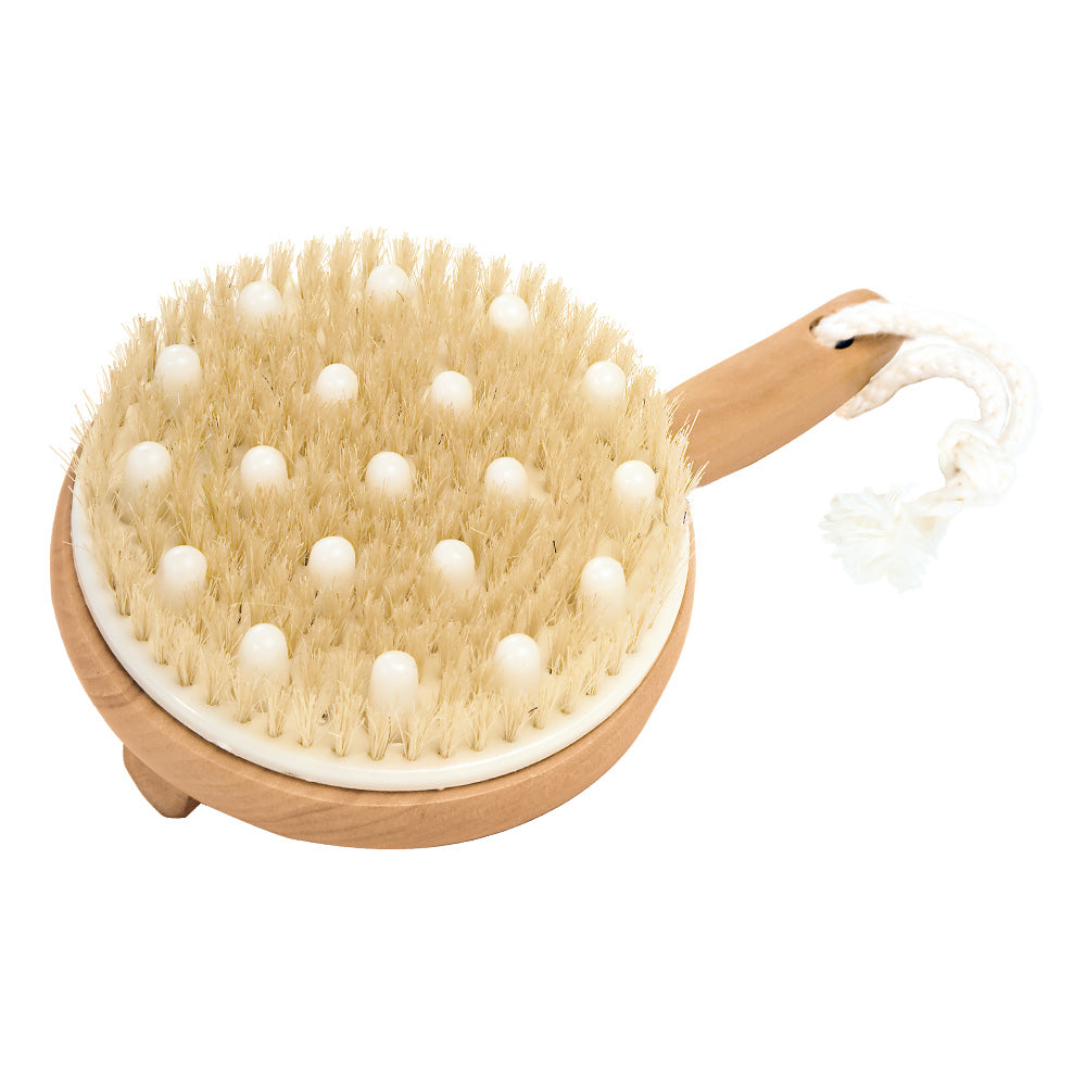 Massage brush with handle