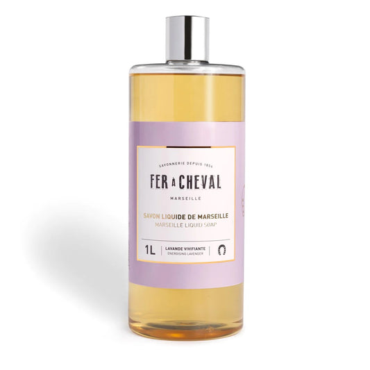 Liquid soap 1L ENERGISING LAVENDER with argan oil, Fer à Cheval