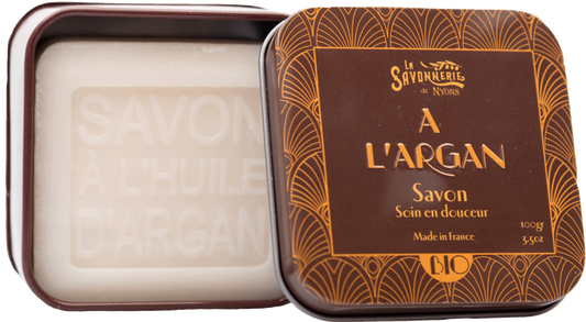 Soap 100g in tin "Argan oil" Organic, NYONS