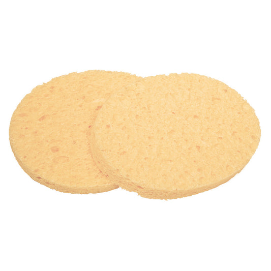 CELLULOSE COSMETIC SPONGE, PACK OF 2 OVAL 11X8CM