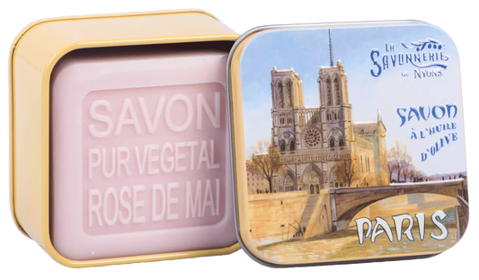 Mydlo 100g v plech.kr. "PARIS 4 Notre Dame" - Rose, NYONS