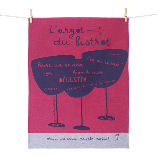 Tea towel "ARGOT DU BISTROT", Tissage Moutet