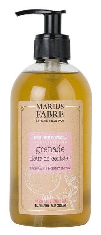 Marseille Liquid Soap Cherry blossom and Pomegranate fragrance, 400ml, Marius Fabre